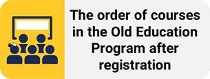 The order of courses in the Old Education Program after registration-En